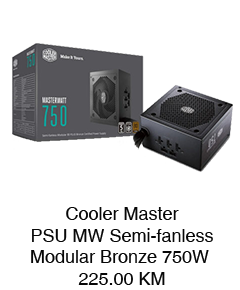 Cooler Master PSU MW Semi-fanless Modular Bronze 750W 